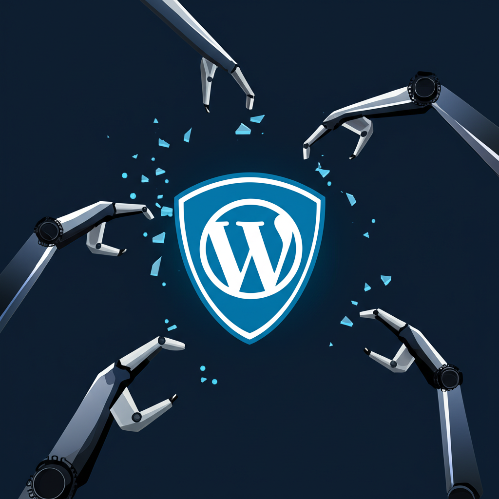 Иллюстрация, демонстрирующая как защитить сайт WordPress от парсинга с помощью цифрового щита