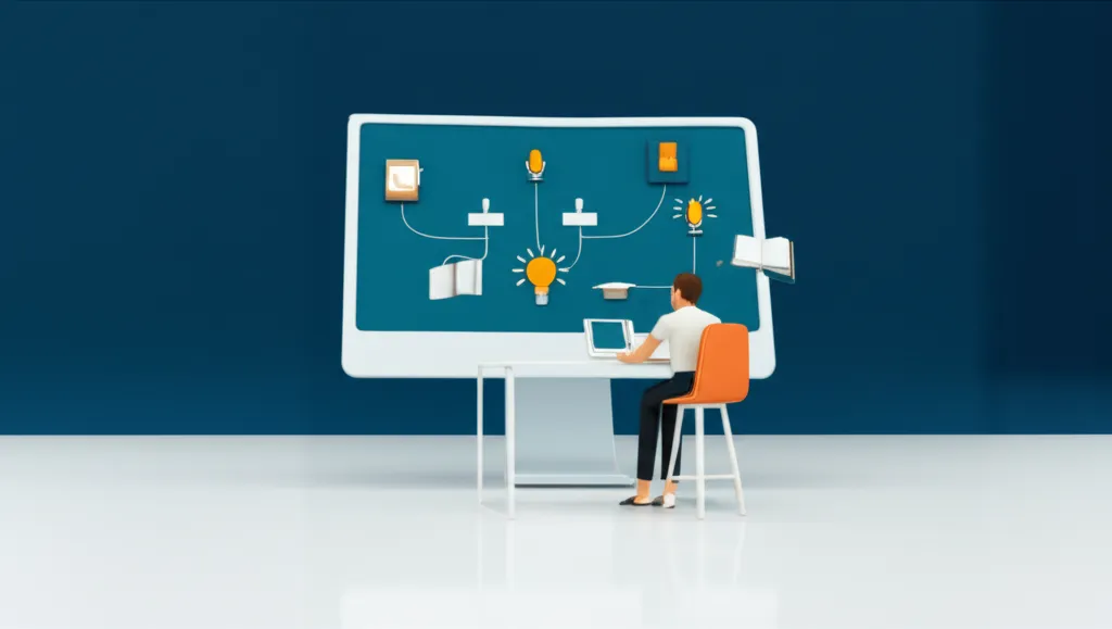 Современные учебные ресурсы для бизнес-аналитика: книги, курсы и инструменты визуализированные в виде иконок.