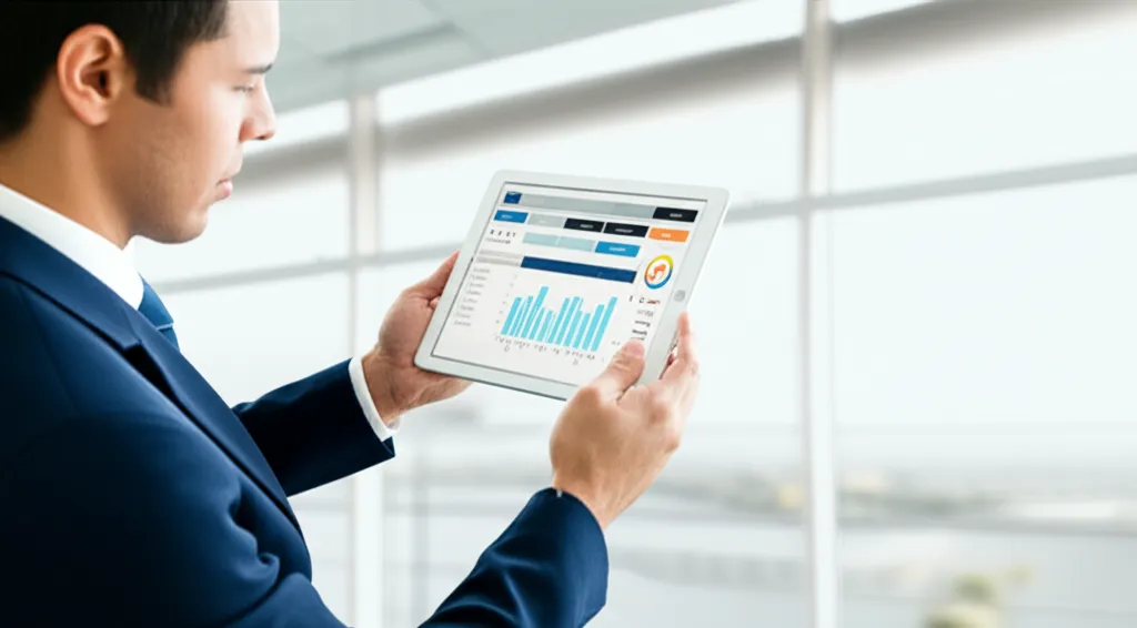 Лучшая CRM для финансовых консультантов на экране планшета в руках специалиста.