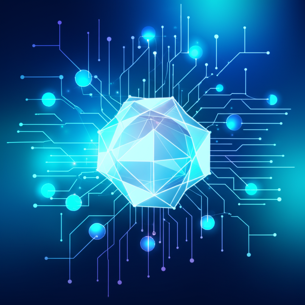 Абстрактная визуализация, символизирующая лучшее программное обеспечение для баз знаний и его структуру