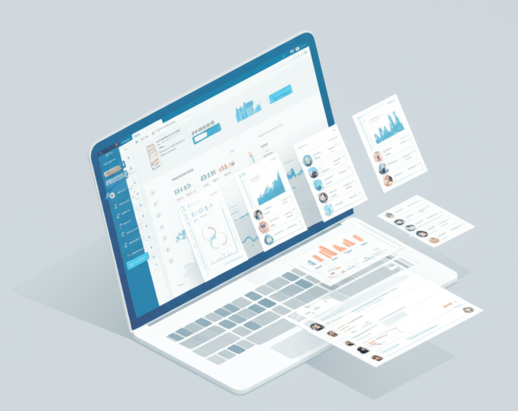 Интерфейс, демонстрирующий лучшее программное обеспечение для холодных рассылок с аналитикой и контактами