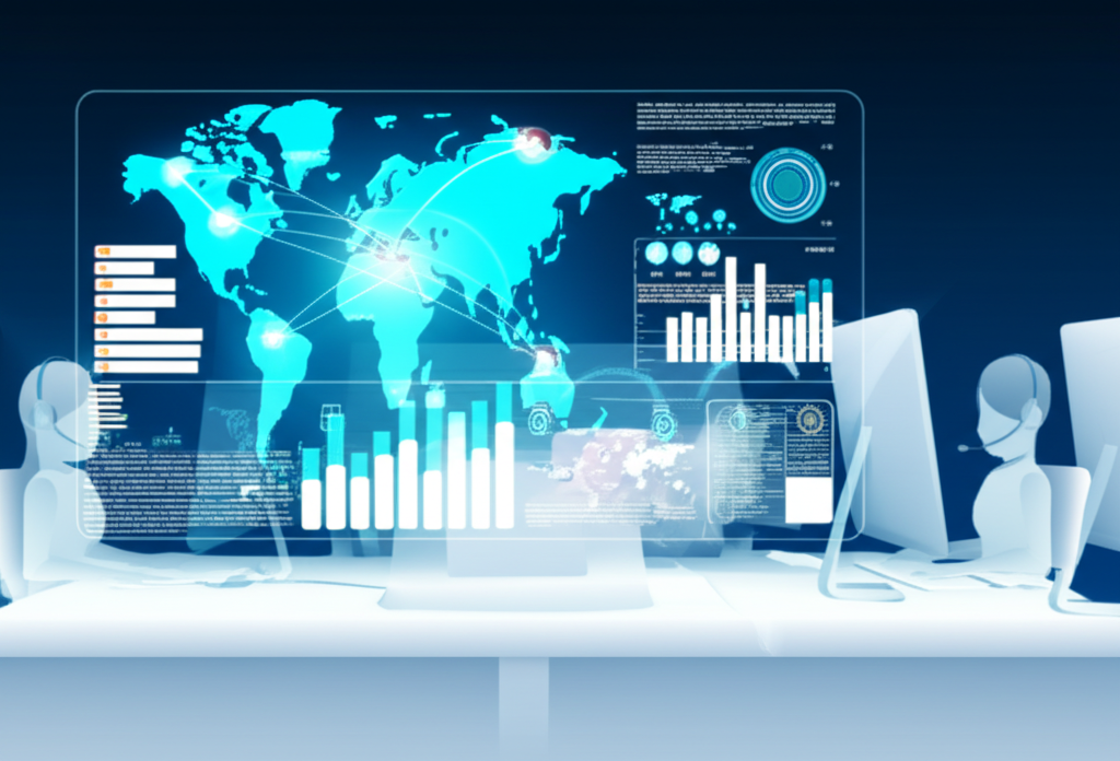Интерфейс, который предлагает лучшее программное обеспечение для колл-центров для аналитики и управления.
