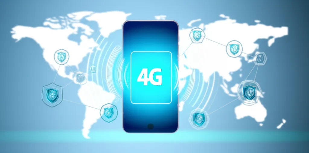 Лучшие 4G и мобильные прокси 2025 на фоне стилизованной карты мира с потоками данных