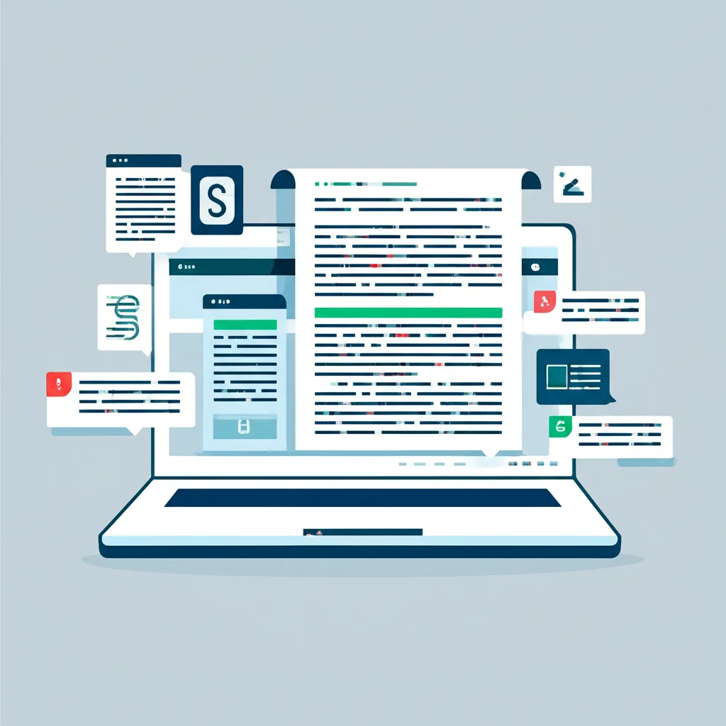 Сравнение лучших альтернатив Grammarly на экране современного ноутбука с иконками приложений.