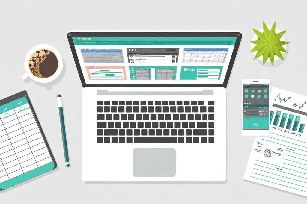 Сравнение интерфейсов программ, которые представляют собой альтернативы Microsoft Excel, на экране ноутбука.