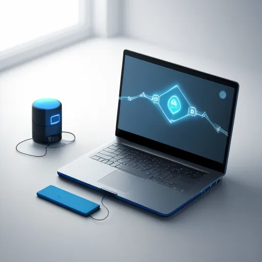 На изображении показаны Лучшие бесплатные альтернативы teamviewer 2026 через защищенное соединение между ноутбуком и планшетом