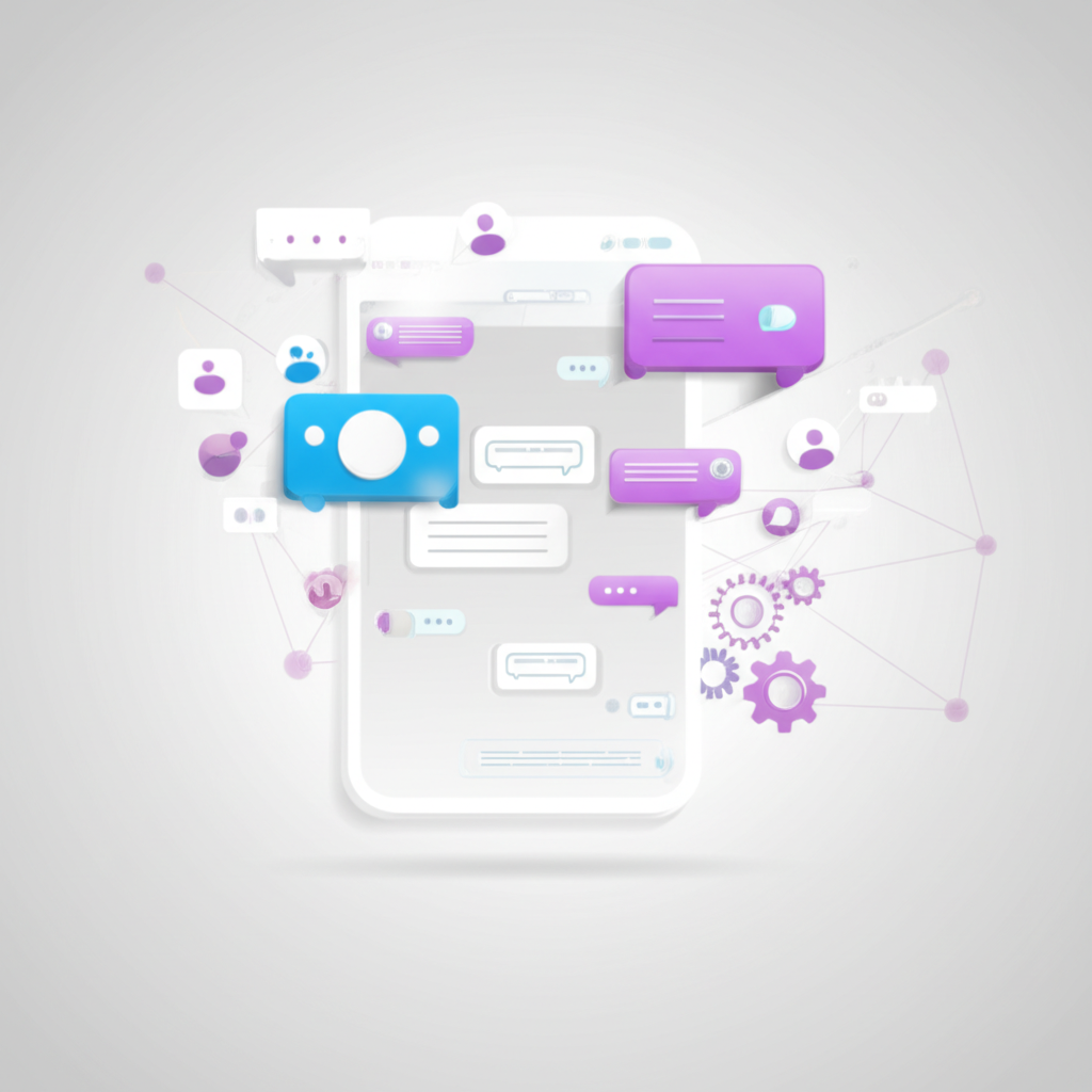 Интерфейс конструктора чат-ботов, иллюстрирующий лучшие боты Facebook Messenger 2025.