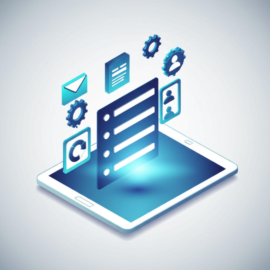 Инфографика, иллюстрирующая лучшие CRM для email маркетинга 2025 с иконками автоматизации и аналитики.