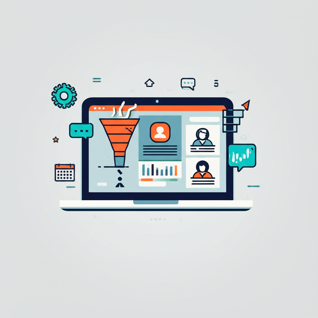 Графическое представление лучших CRM для стартапов и малого бизнеса на экране ноутбука.