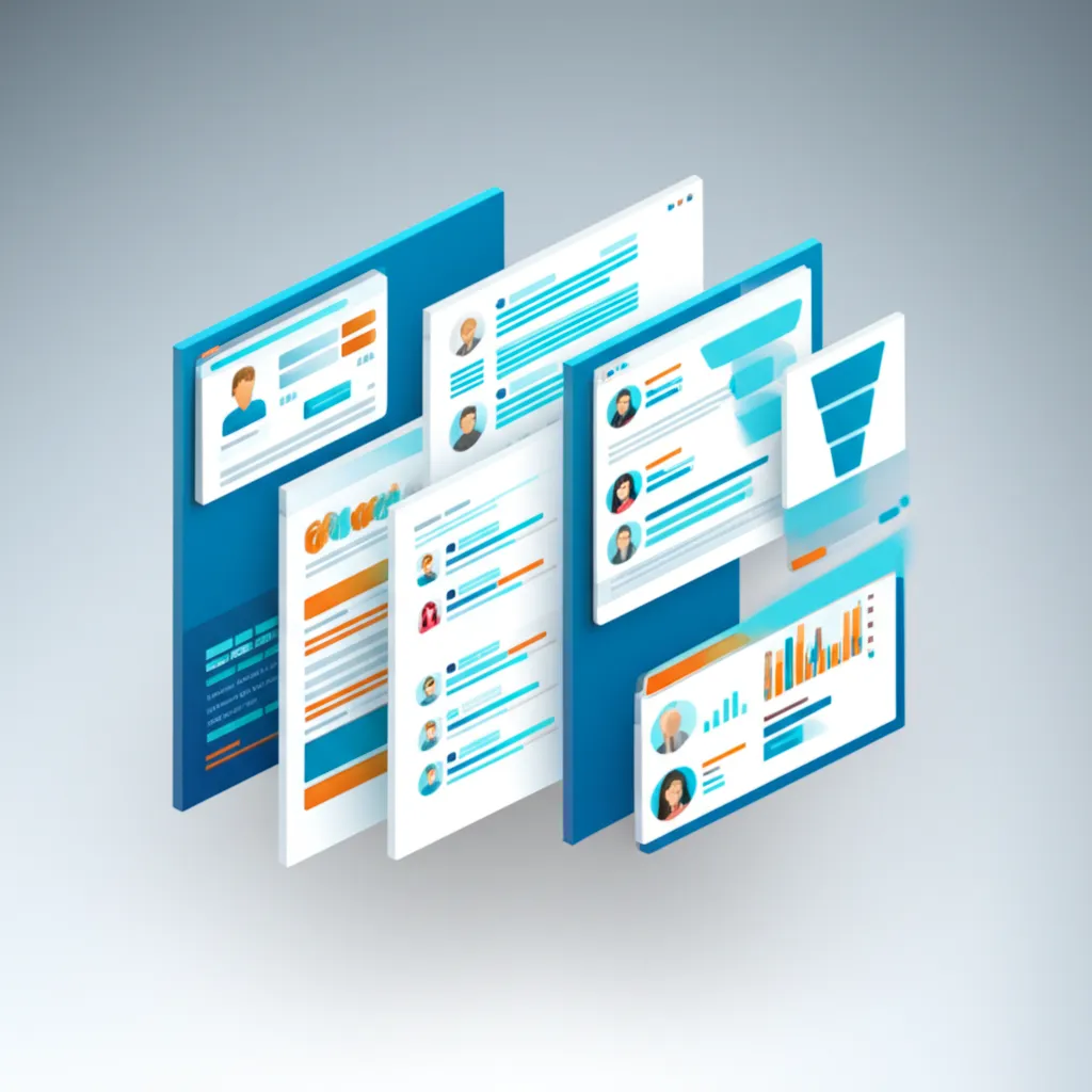 Лучшие CRM системы сравнение обзор на экране современного ноутбука в офисной обстановке.