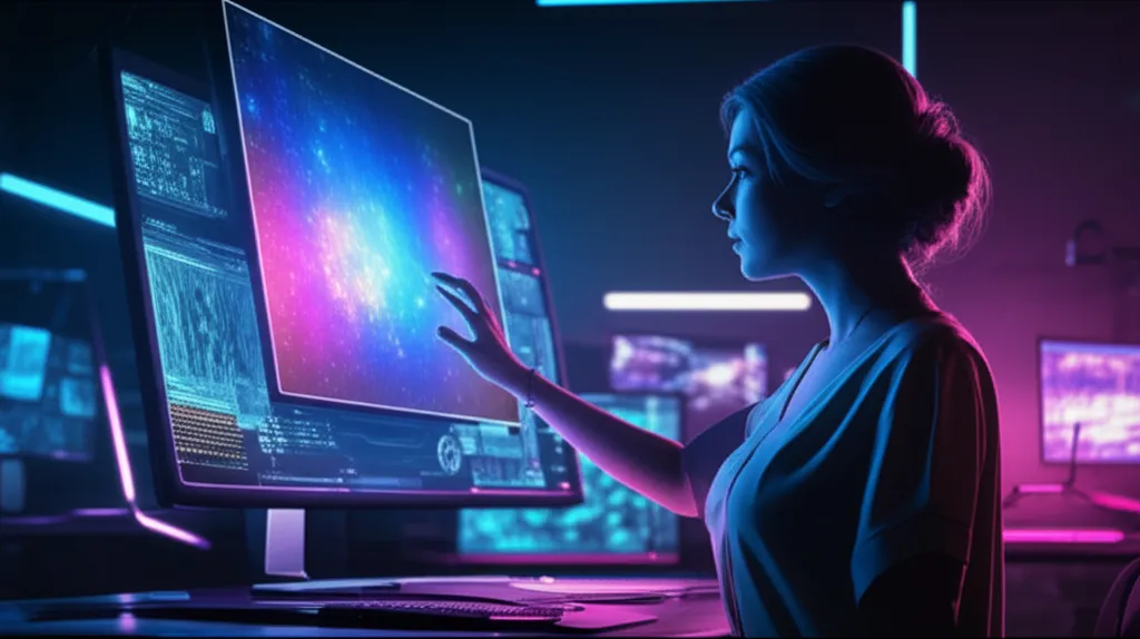 Художник создает изображение, используя лучшие художественные генераторы ИИ 2025