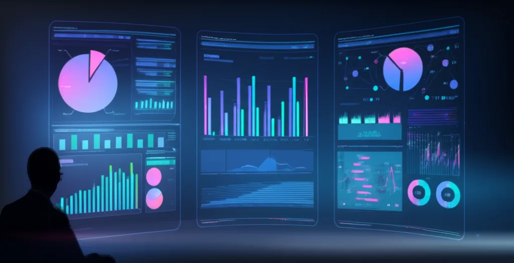 Дашборд с графиками и диаграммами, демонстрирующий лучшие инструменты анализа конкурентов 2025