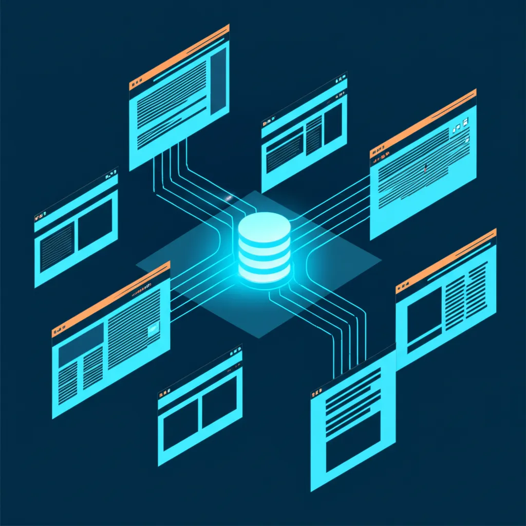 Лучшие инструменты для парсинга 2025 в виде инфографики с потоками данных.