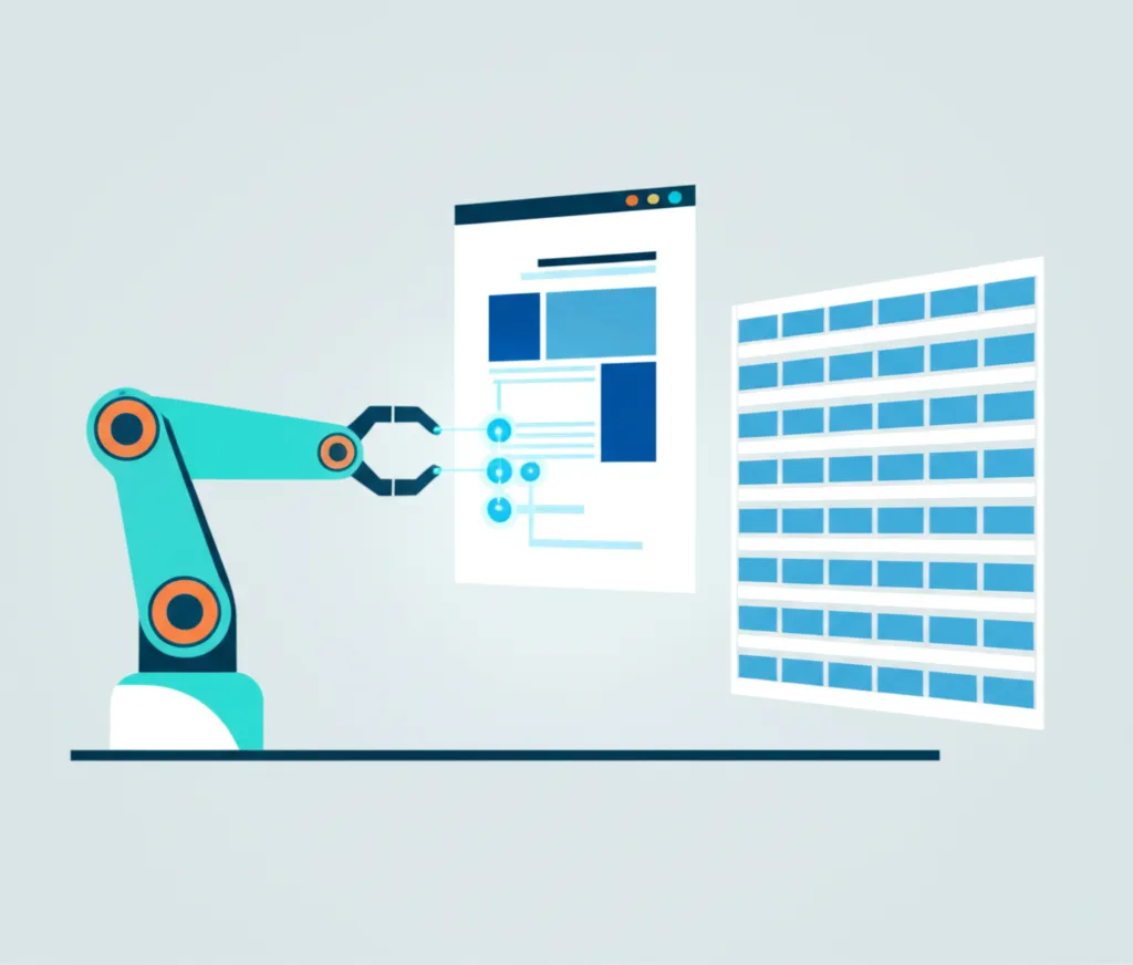 Иллюстрация, где показаны лучшие инструменты для парсинга без кода 2025, автоматизирующие сбор данных с сайтов.