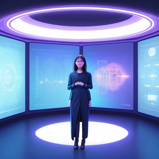 Процесс использования Лучшие инструменты искусственного интеллекта для маркетинга 2026 в современном футуристичном офисе.