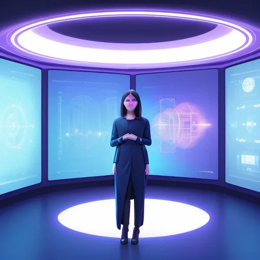 Процесс использования Лучшие инструменты искусственного интеллекта для маркетинга 2026 в современном футуристичном офисе.