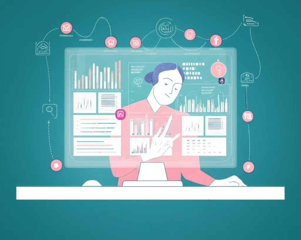 Лучшие инструменты маркетинга в социальных сетях 2025 на экране футуристического интерфейса.