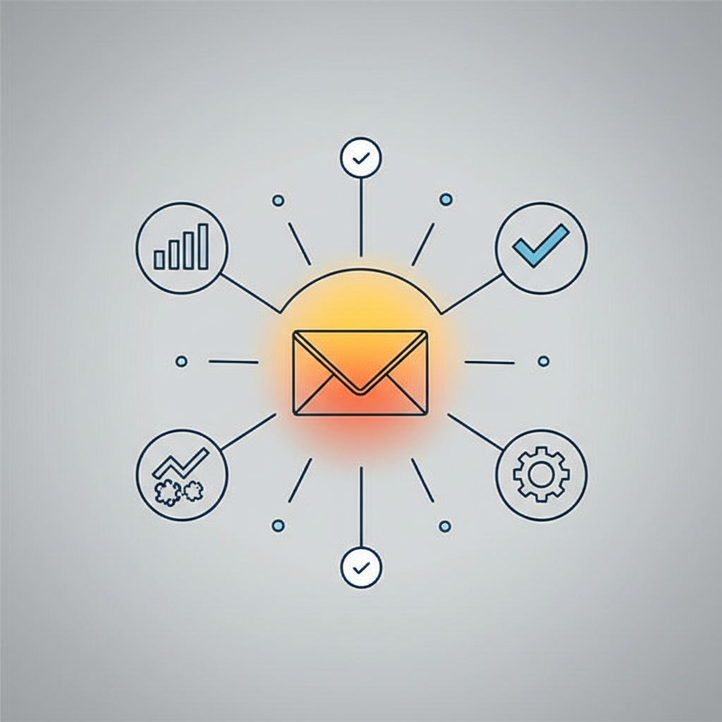 Графическое представление процесса, иллюстрирующее лучшие инструменты разогрева электронной почты.