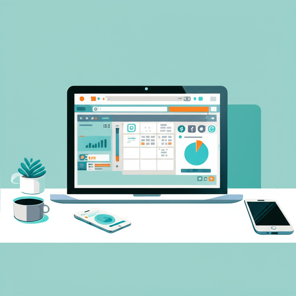 Человек анализирует лучшие инструменты управления социальными сетями для малого бизнеса 2025 на экране ноутбука