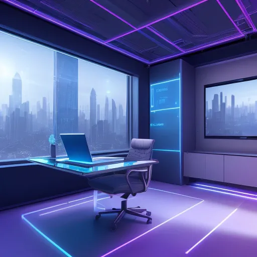 На изображении показаны Лучшие инструменты ведения блога 2026 в футуристичном рабочем пространстве контент-стратега