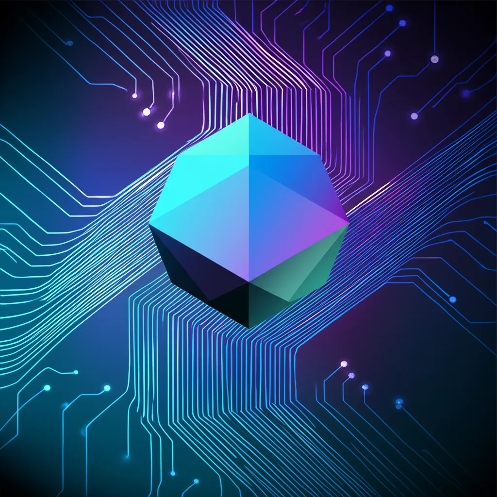 Абстрактная визуализация, где лучшие источники данных для обучения llm в виде световых потоков сливаются в единый центр.