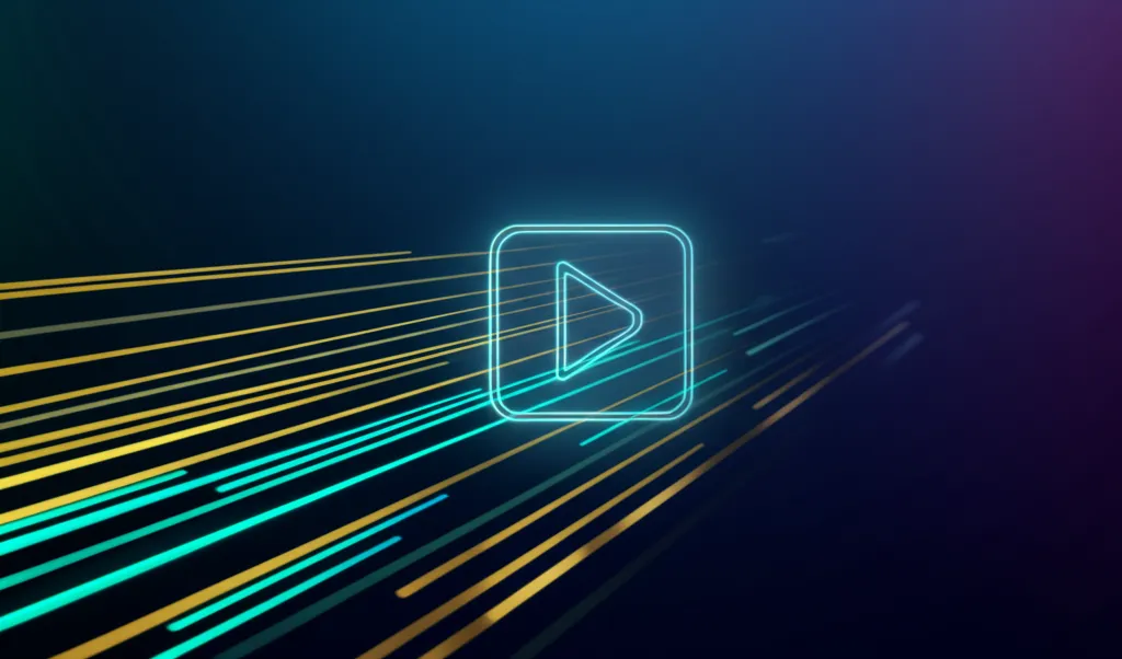 Лучшие платформы монетизации видео 2025, представленные в виде футуристичной инфографики.