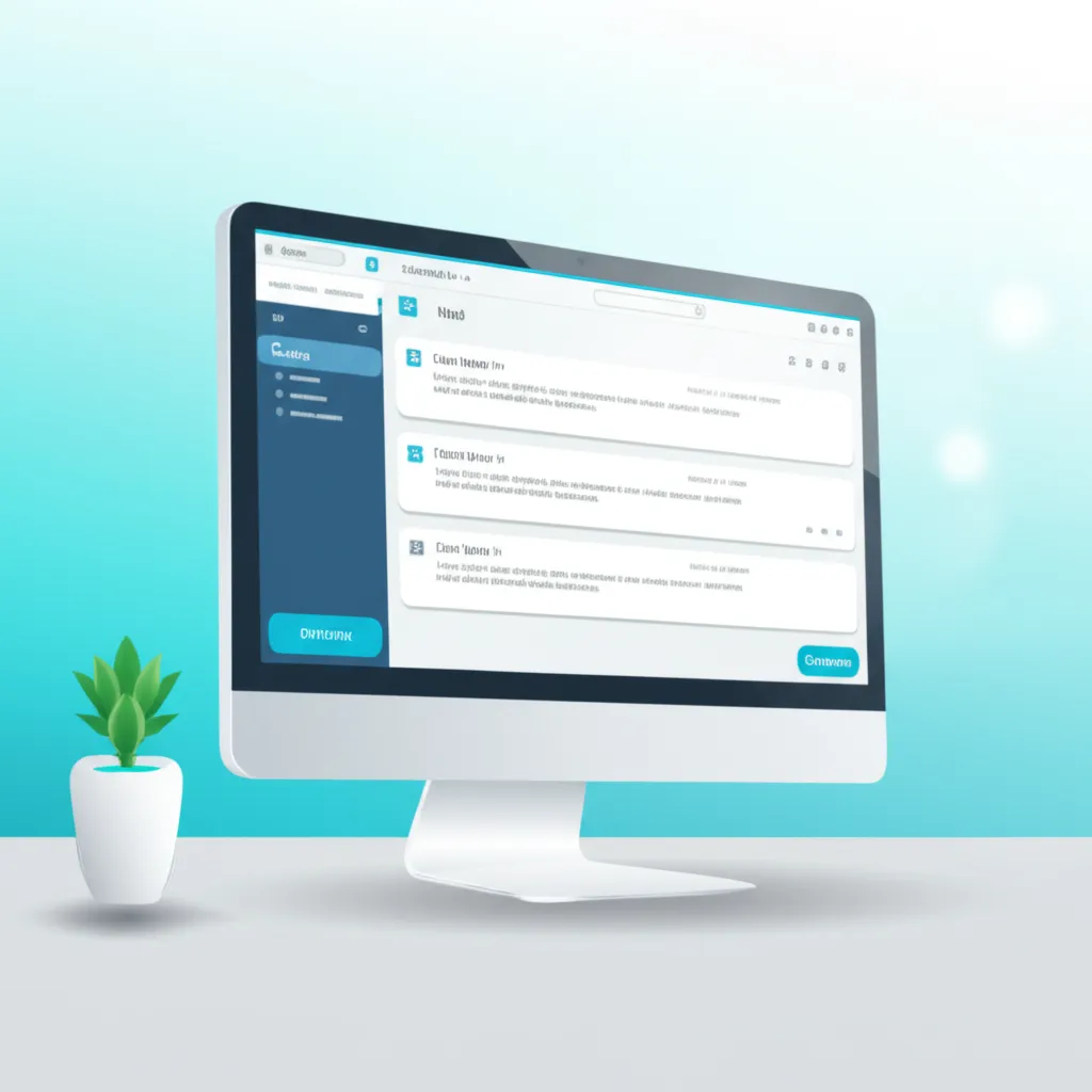 Современный рабочий стол, на котором показаны лучшие почтовые клиенты 2025 на экране монитора.