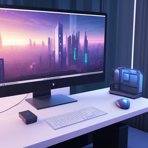 Рабочее место с монитором, отображающим лучшие приложения для mac 2026 в современном интерфейсе