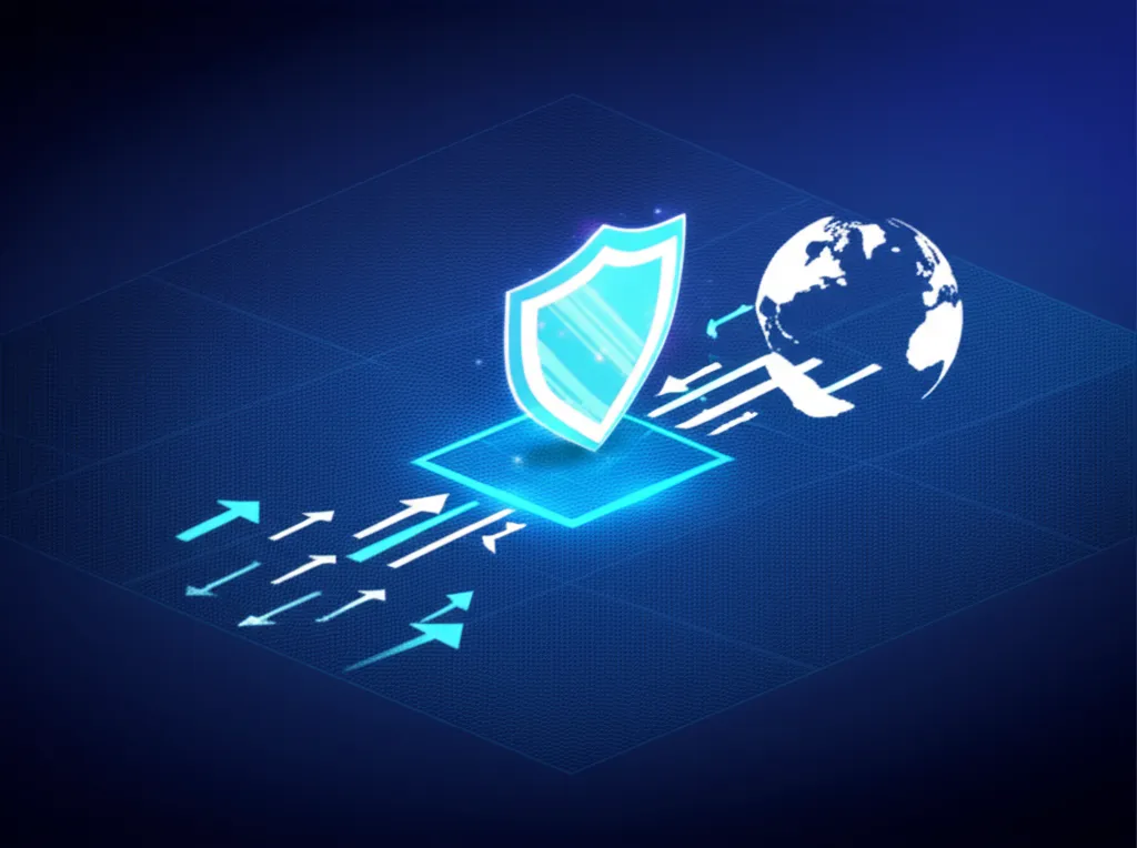 Инфографика, где представлены лучшие программы для прокси 2025 года в виде защитного цифрового щита.