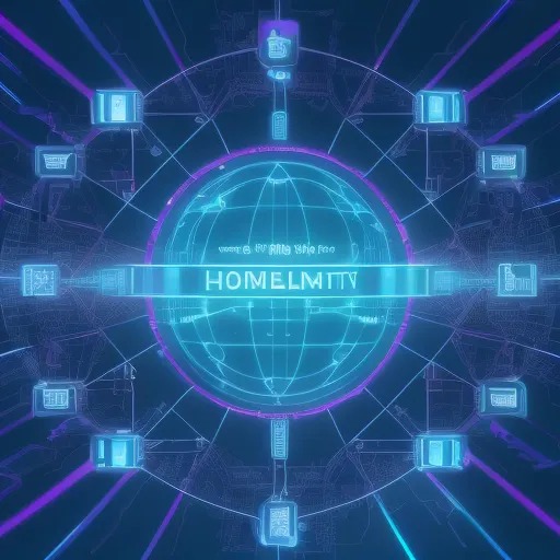 На изображении показана работа Лучшие программы для прокси 2026 года в виде футуристичного интерфейса управления данными