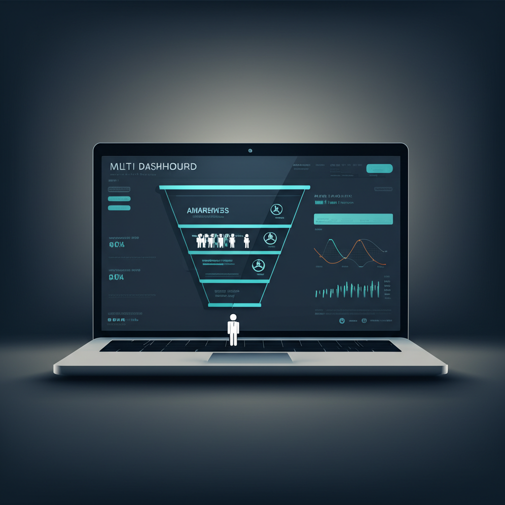 Визуализация интерфейса одной из лучших программ для управления воронкой продаж с графиками и аналитикой.