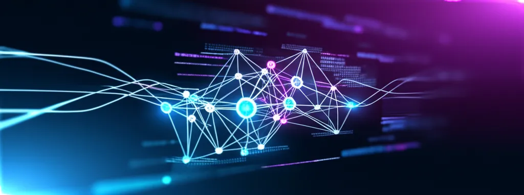 Инфографика, показывающая лучшие программы разработки искусственного интеллекта 2025 на фоне футуристического интерфейса.