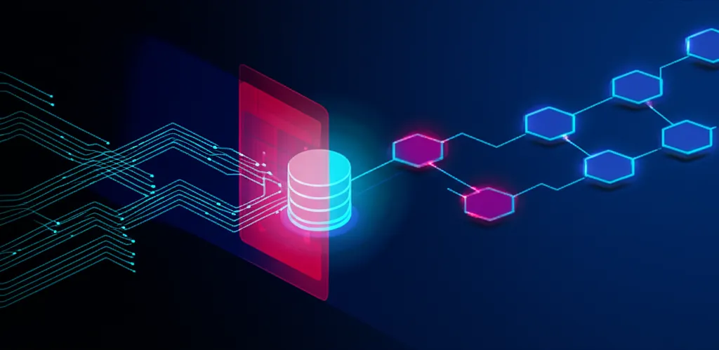 Схематичное изображение, иллюстрирующее лучшие прокси для веб-парсинга 2025, где запросы проходят через сеть-посредник для доступа к данным.