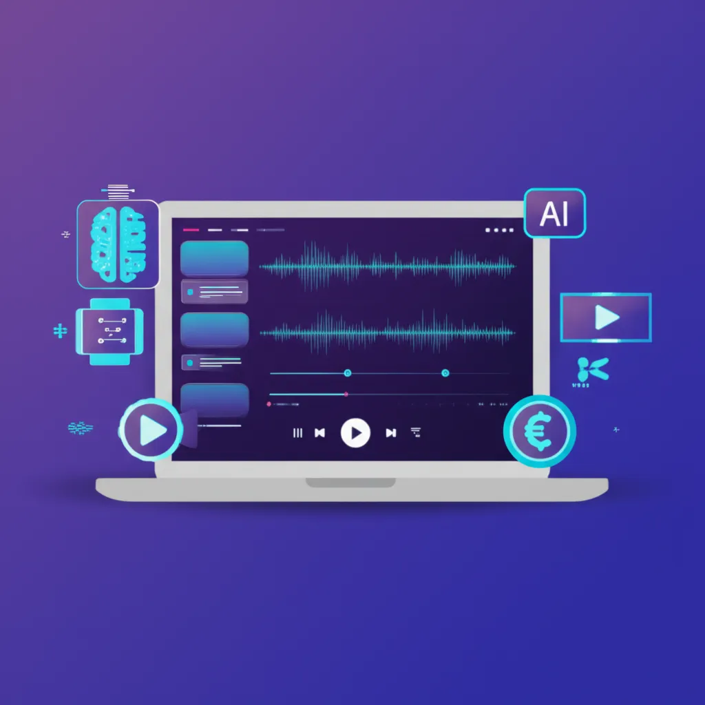 Обзор лучших сайтов подкастов 2025 на экране ноутбука