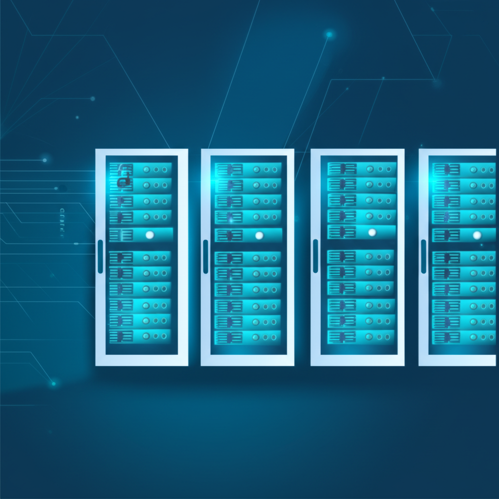 Иллюстрация серверной инфраструктуры, демонстрирующая лучшие серверы электронной почты с открытым исходным кодом 2025.