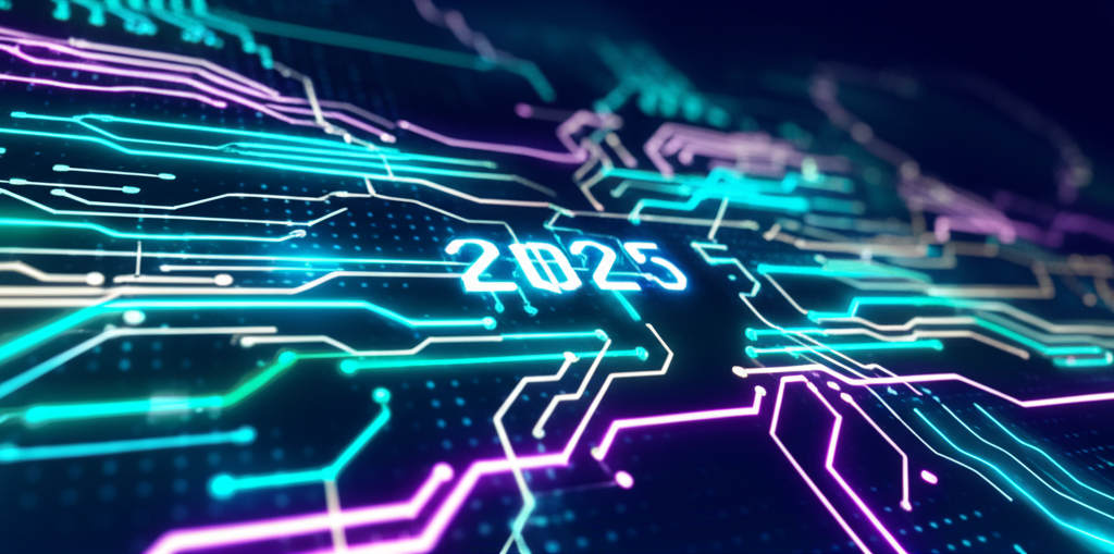 Абстрактная визуализация потоков данных, символизирующая лучший быстрый 2025 в сфере IT.