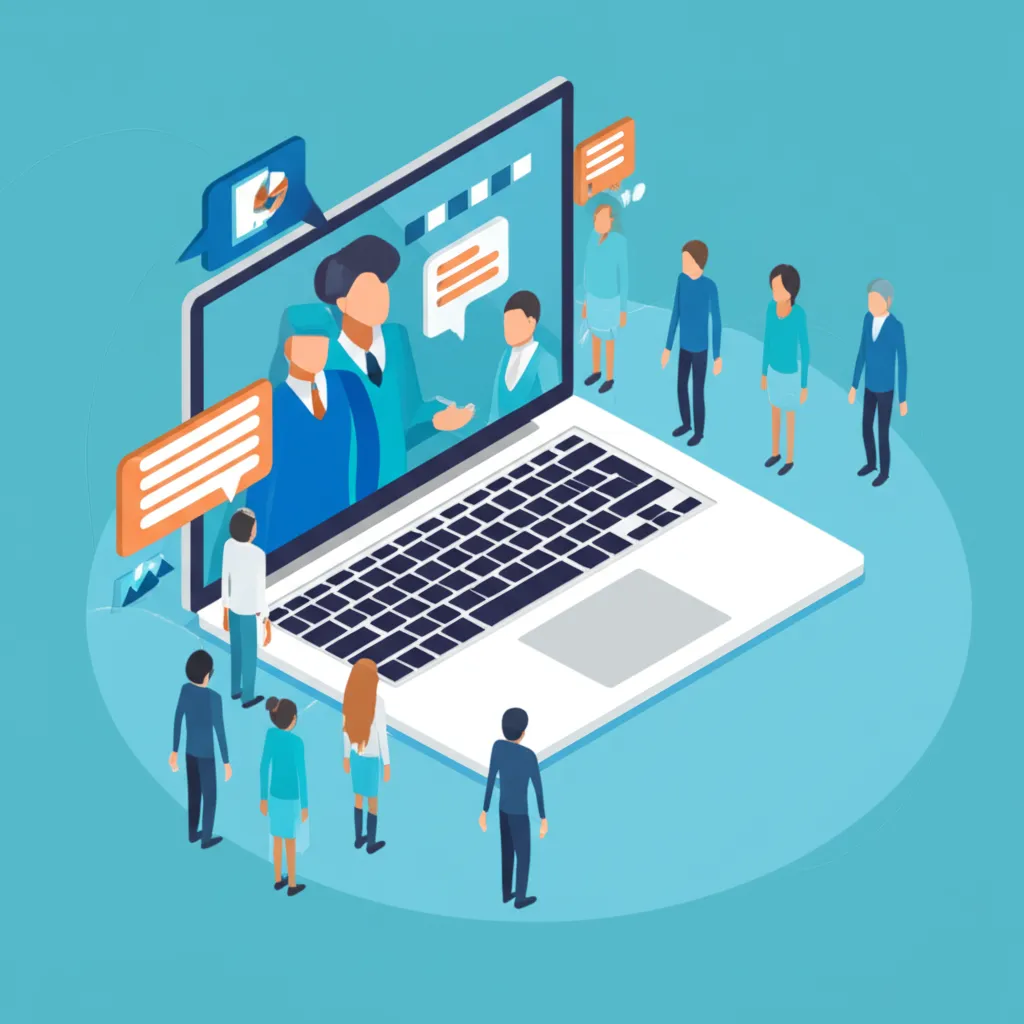 Эффективный маркетинг вебинаров: спикер проводит онлайн-презентацию для аудитории.