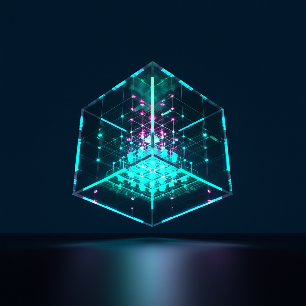 Структурированный набор данных в виде абстрактной визуализации для аналитики и машинного обучения.