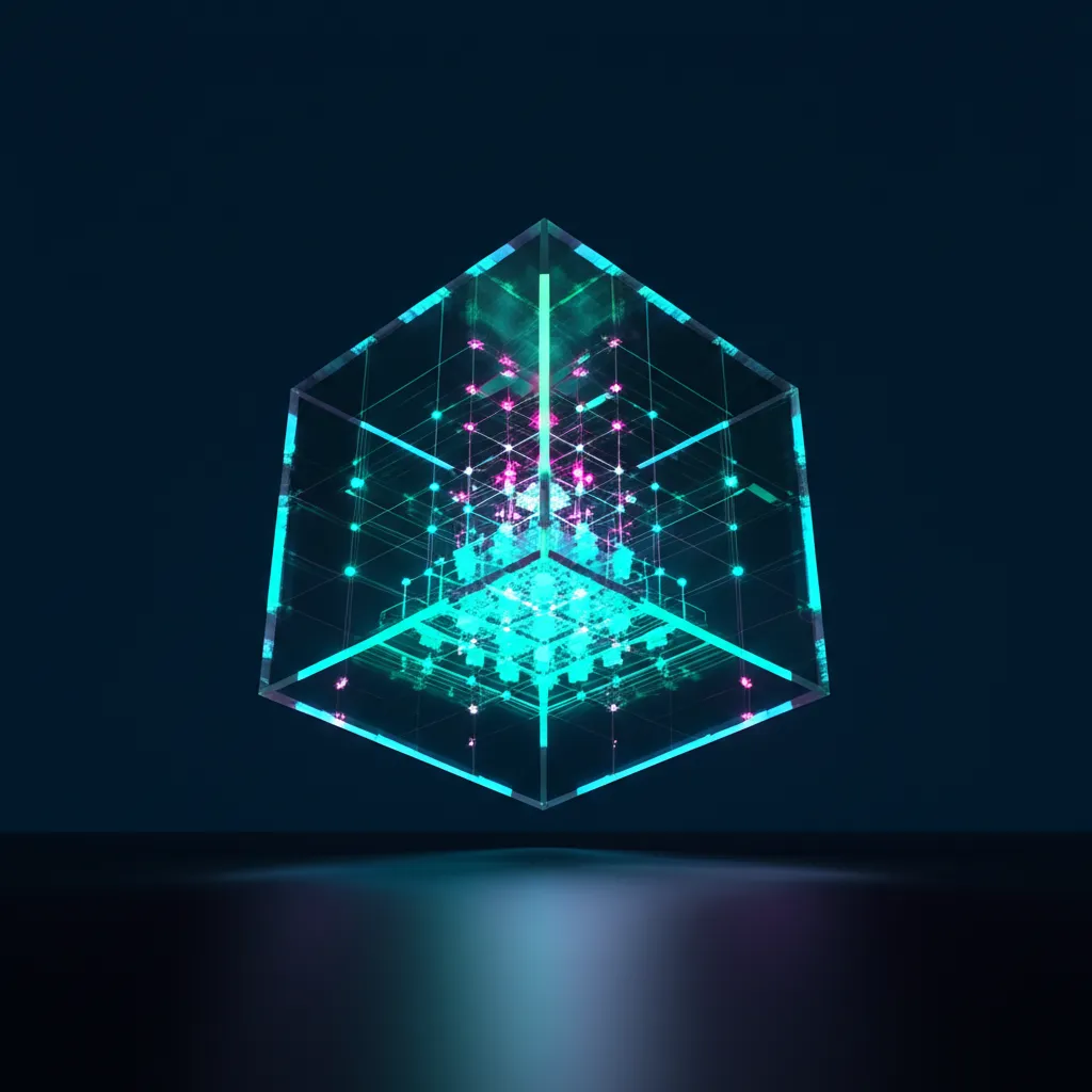 Структурированный набор данных в виде абстрактной визуализации для аналитики и машинного обучения.