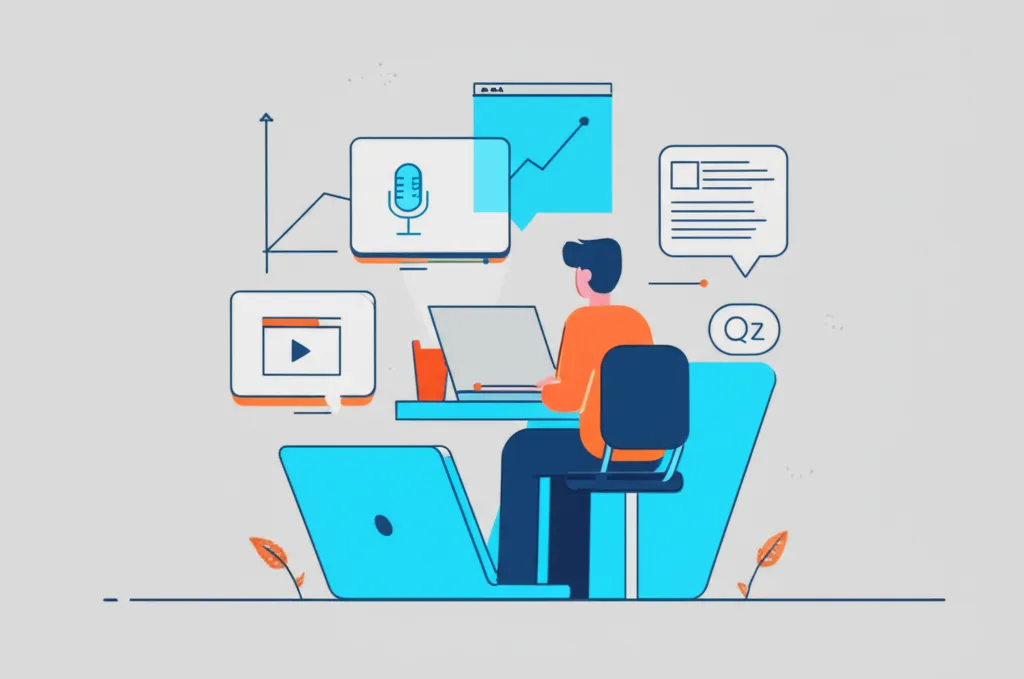 Обзор контент маркетинга для малого и среднего бизнеса 2025: стратегия и инструменты на экране ноутбука