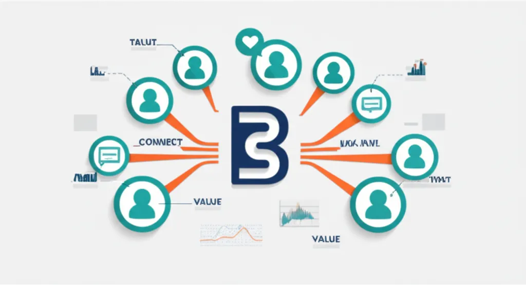 Абстрактная схема, иллюстрирующая определение маркетингового языка и его ключевые компоненты для общения с аудиторией.