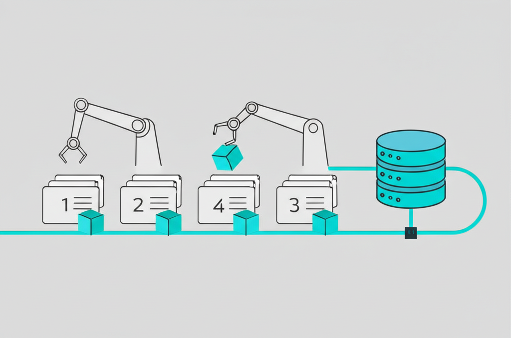Схематичное изображение процесса, иллюстрирующее пагинацию в веб-скрапинге.