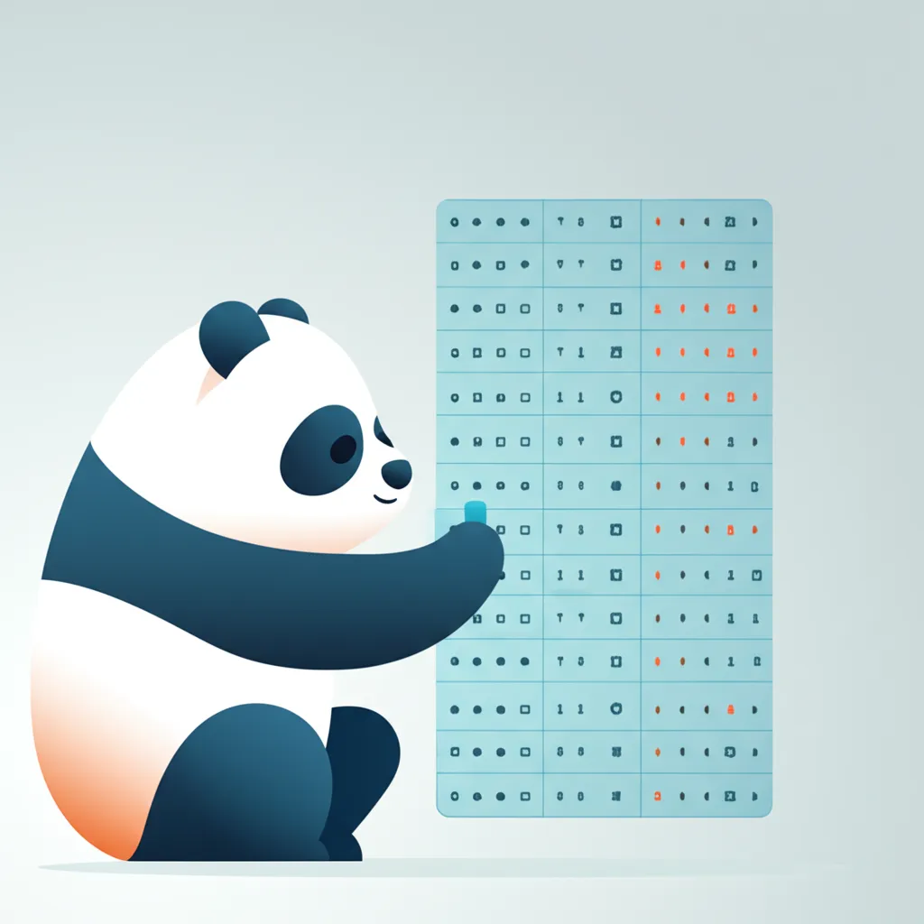 Схематическое изображение структуры pandas датасет для анализа информации