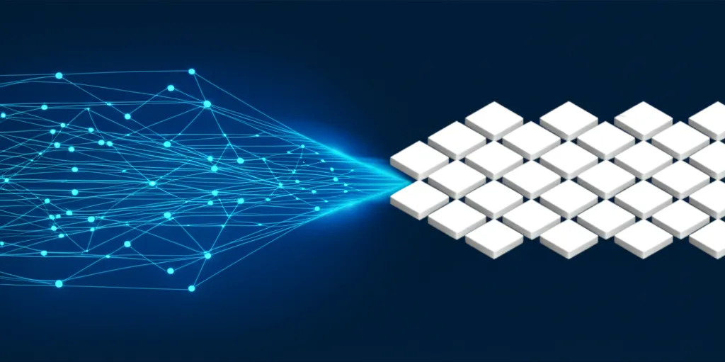 Современный парсер сайта в виде абстрактной схемы, показывающей процесс сбора и структурирования данных.
