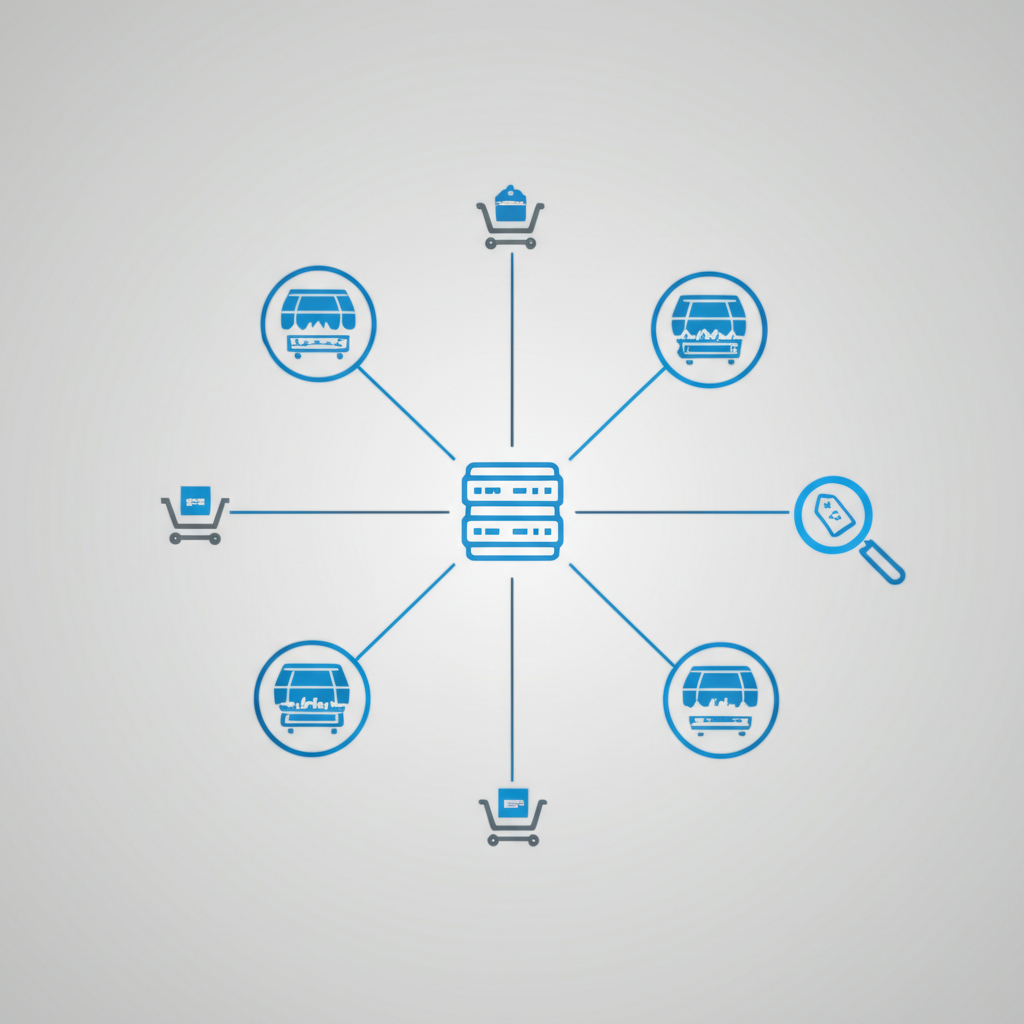 Современный парсер цен конкурентов в виде схемы автоматического сбора данных с сайтов.