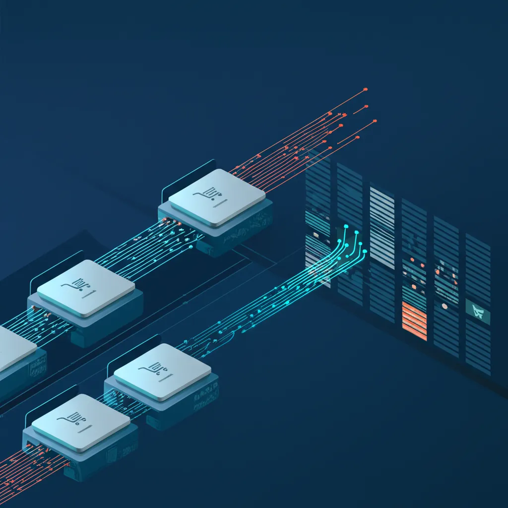 Инфографика, иллюстрирующая процесс, где происходит парсинг интернет магазинов