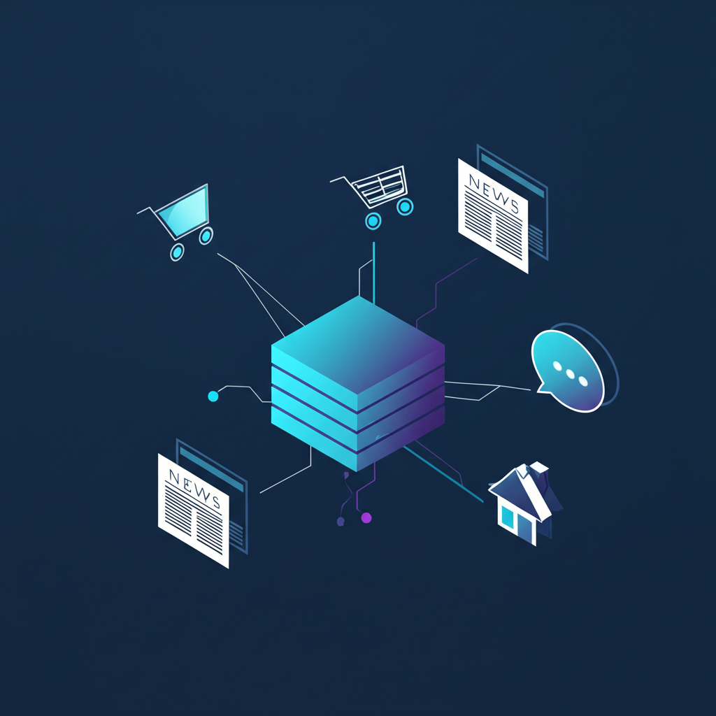 Схематичное изображение процесса, где можно парсинг сайтов заказать для автоматизации сбора данных с веб-ресурсов.