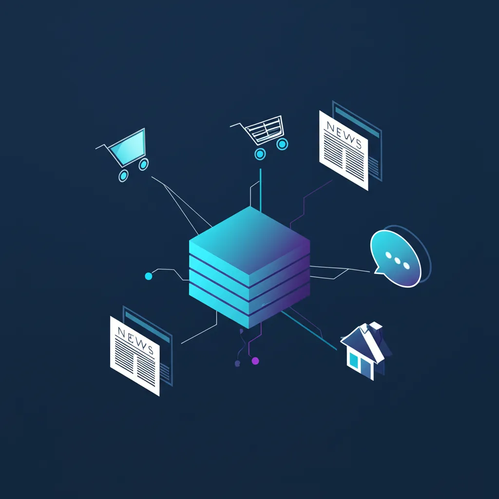 Схематичное изображение процесса, где можно парсинг сайтов заказать для автоматизации сбора данных с веб-ресурсов.