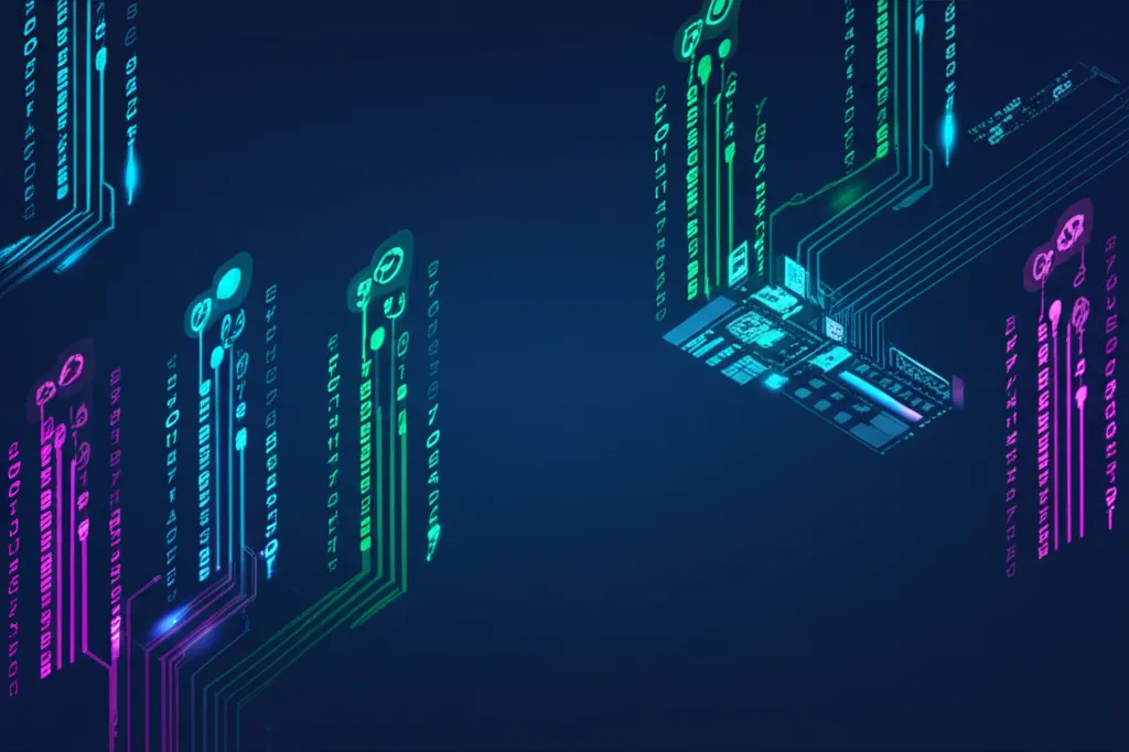 Абстрактная схема, которая показывает, что парсинг цен это сбор данных с разных сайтов в единую систему анализа.