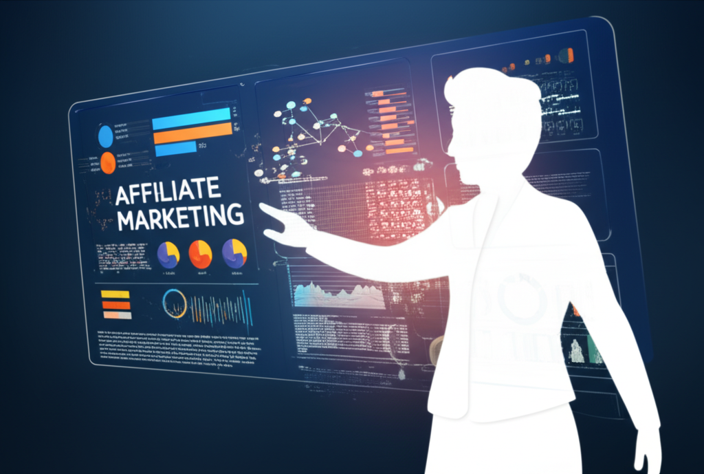 Обзор лучших партнерский маркетинг AI инструменты 2025 в виде инфографики.